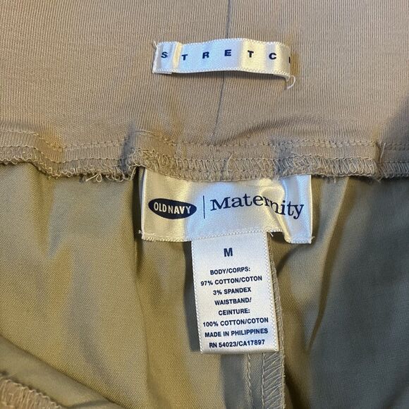 NWT Womens Old Navy Maternity Pants Size M Tan Khaki Stretch Lightweight Career - Picture 5 of 8